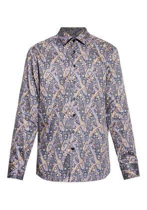 ETRO paisley-print cotton shirt - Purple