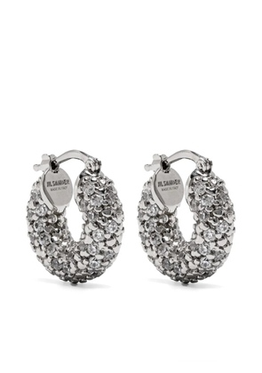 Jil Sander crystal-embellished hoop earrings - Silver