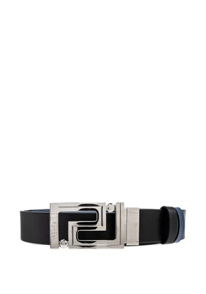 Versace logo-engraved reversible belt - Black