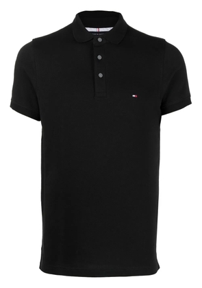 Tommy Hilfiger embroidered-logo polo shirt - Black