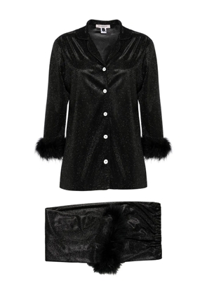 Gilda & Pearl Starlet lurex pyjama set - Black