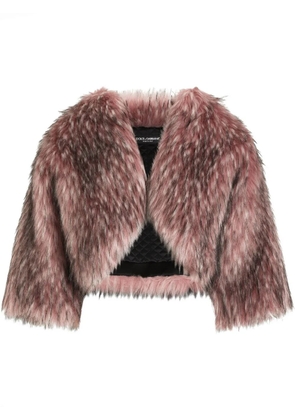 Dolce & Gabbana faux-fur jacket - Pink