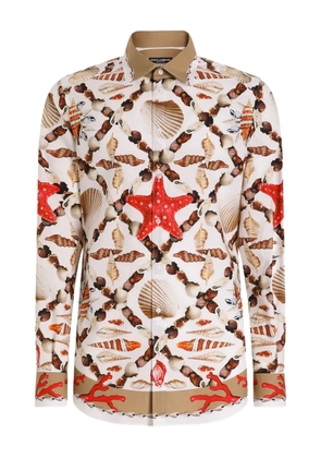 Dolce & Gabbana shell-print Martini shirt - White