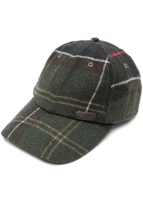 Barbour check-print cap - Green
