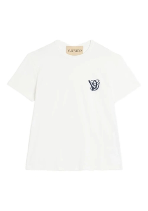 Valentino Garavani logo-embroidered crewneck t-shirt - White