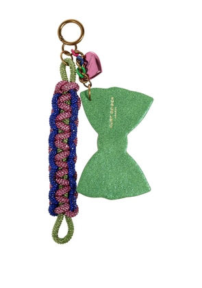 Kurt Geiger London crystal-embellished keyring - Green