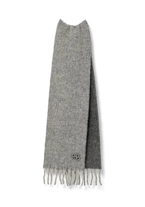 Ruslan Baginskiy logo-embroidered scarf - Grey