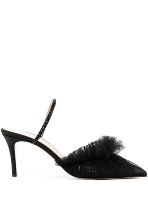 Andrea Wazen 75mm Franca Glitz pumps - Black