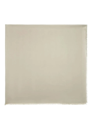 Roberto Cavalli fringed patterned scarf - Neutrals