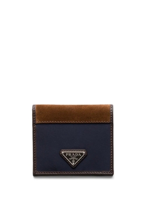 Prada triangle-logo wallet - Blue