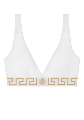 Versace Greca Border triangle bra - White