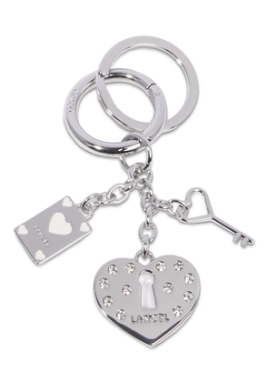 Lancel Crush crystal-embellished keyring - Silver