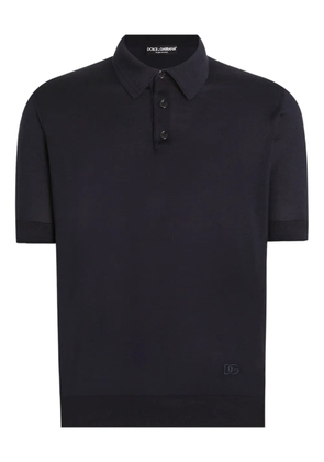 Dolce & Gabbana silk polo shirt - Blue