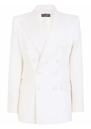 Dolce & Gabbana double-breasted virgin wool blazer - White