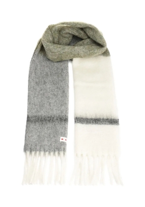 Marni ombre fringed scarf - White
