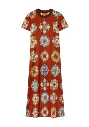 La DoubleJ floral-print swing dress - Red