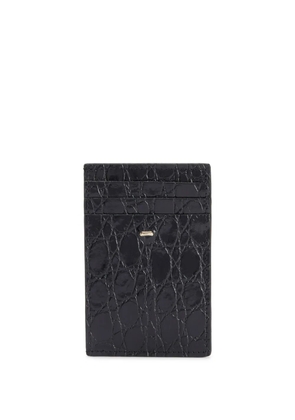 Giuseppe Zanotti Albert 2.0 crocodile-print leather card holder - Black