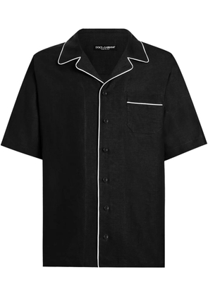 Dolce & Gabbana linen-silk shirt - Black