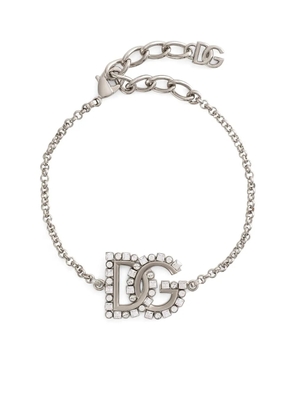Dolce & Gabbana DG-logo fine-link bracelet - Silver
