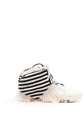 Saint Laurent Smith bandana-detail high-top sneakers - White