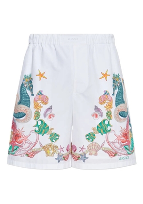 Versace graphic-print shorts - White