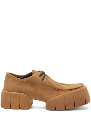 Diesel D-TEX WB suede rubber Derby shoes - Brown