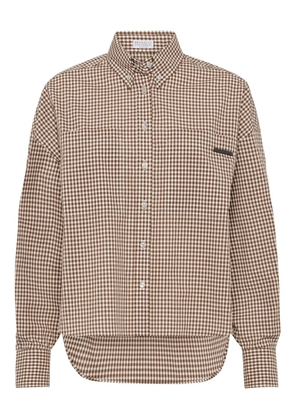 Brunello Cucinelli checked shirt - Brown