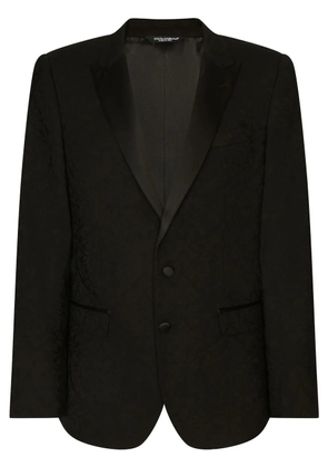 Dolce & Gabbana Martini-fit jacquard wool tuxedo suit - Black