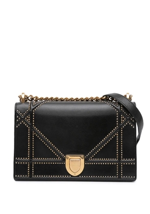 Christian Dior Pre-Owned 2017 Medium Studded Lambskin Diorama Flap crossbody bag - Black