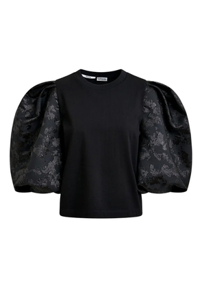 Essentiel Antwerp Imortal jacquard-sleeves top - Black