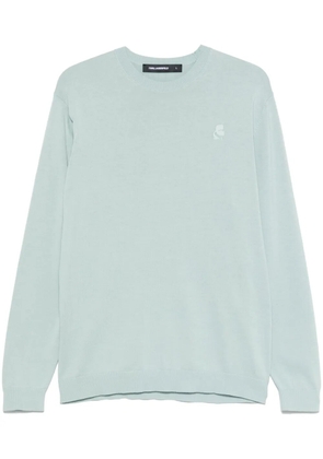 Karl Lagerfeld logo-embroidered sweater - Blue