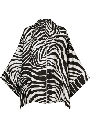 Dolce & Gabbana zebra-print twill shirt - Black