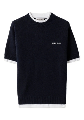 Miu Miu short-sleeve crew-neck T-shirt - Blue