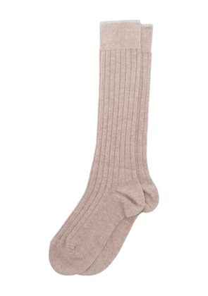 Brunello Cucinelli ribbed knee-high socks - Neutrals