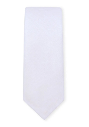 Dolce & Gabbana textured-finish linen tie - White