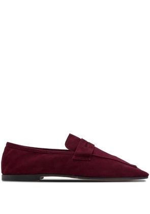 Sophique Milano penny-strap suede loafers - Red