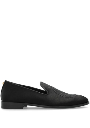 Versace Barocco Medusa-embroidered loafers - Black