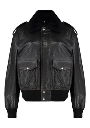 Saint Laurent lambskin bomber jacket - Black