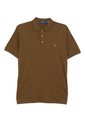 Polo Ralph Lauren embroidered-logo cotton polo shirt - Brown