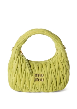 Miu Miu Wander matelassé tote bag - Green
