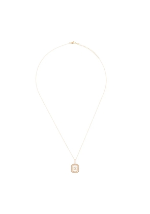 Mateo 14kt yellow gold G diamond necklace