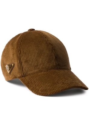 Prada corduroy baseball cap - Brown