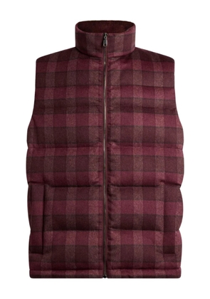 ETRO check quilted gilet - Red