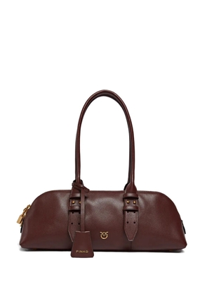 PINKO padlock leather shoulder bag - Red