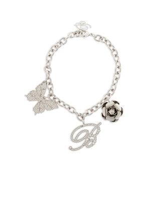 Blumarine butterfly rose charm bracelet - Silver