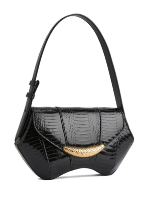 Giuseppe Zanotti Gz Day and Night snakeskin curved shoulder bag - 003 BLACK