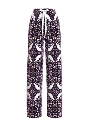 Dolce & Gabbana Majolica-jacquard trousers - Purple