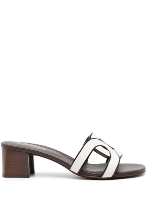 Tod's 50mm interwoven-strap leather sandals - Brown
