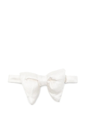 TOM FORD textured bow tie - White