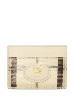 Burberry logo-patch card holder - Neutrals